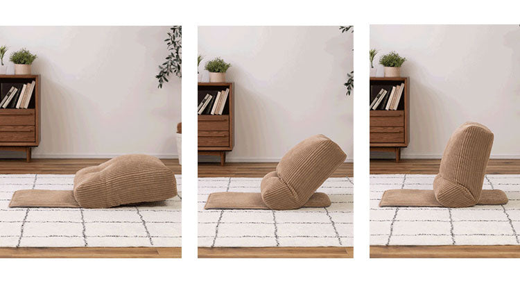 座椅子 クッションチェア コーデュロイ スマホソファ こたつソファ 座いす リクライニング フロアチェア クッション おしゃれ 背もたれ 北欧 ベージュ グレー(代引不可)