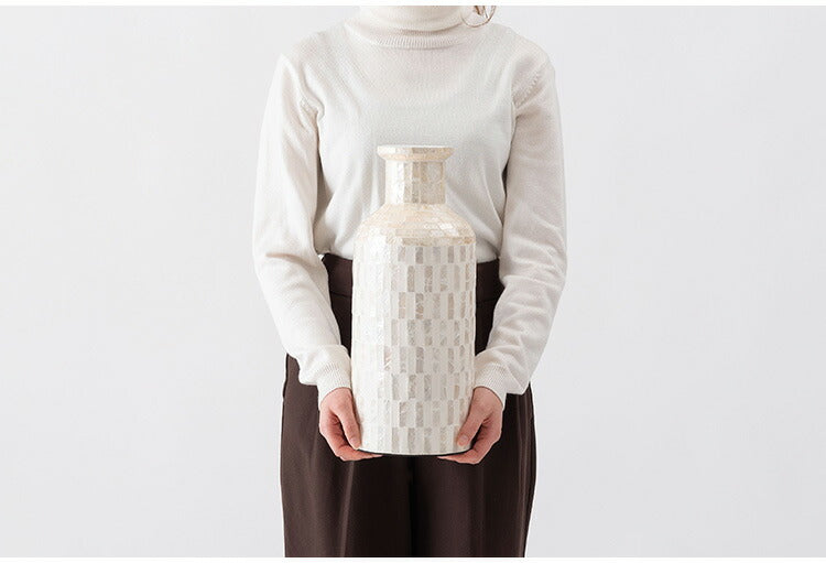 ベースオブジェS SLY-60 東谷 ベースオブジェS ベースオブジェ フラワーベース カピスシェル カピス貝 貝 海岸 天然 高級感 ラグジュアリー ナチュラル モダン アジアン ヨーロッパ 軽量(代引不可)