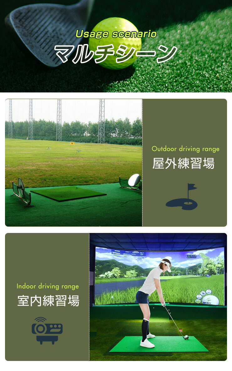 ゴルフマット 大型 150×100cm 練習用 ビッグサイズ 本格 人工芝 ドライビングマット ドライバー アイアン 素振り スイング 各クラブ対応 屋内 屋外 自宅 練習用マット 練習器具 ゴルフ練習マット スタンスマット