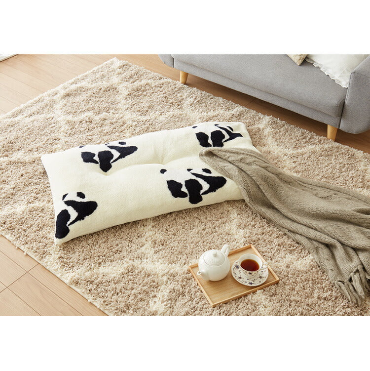 長座布団 フランネル パンダ柄 洗える 丸洗いOK 抗菌 防臭 ノンホルム パンダ 60×110cm 赤ちゃん ベビー おしゃれ お昼寝 ごろ寝マット ごろ寝 ロング 座布団 クッション