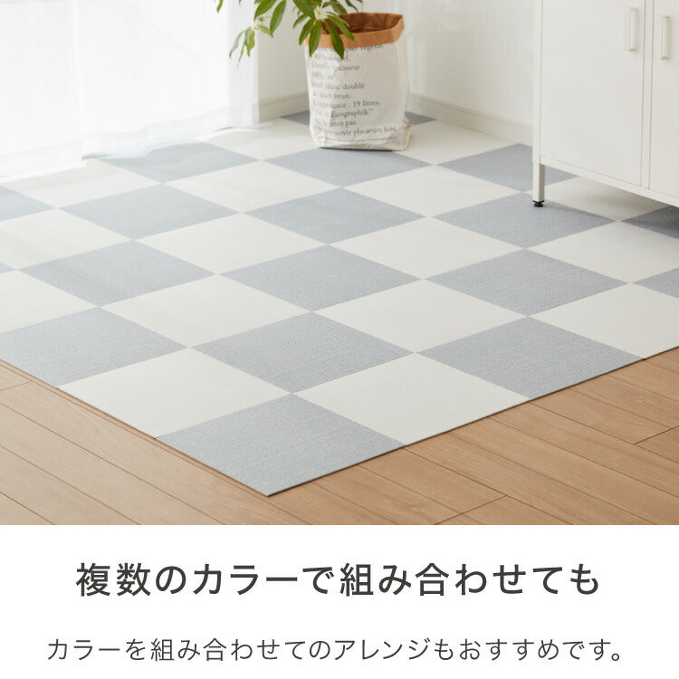 吸着マット 20枚入り 撥水加工 床暖房対応 丸洗いOK 抗菌防臭 カットOK 防音 薄型 ズレない おしゃれ シンプル 保護マット ペットマット タイルカーペット キッズ ペット用 犬 ひっかきに強い 傷防止 インテリア 組み合わせ