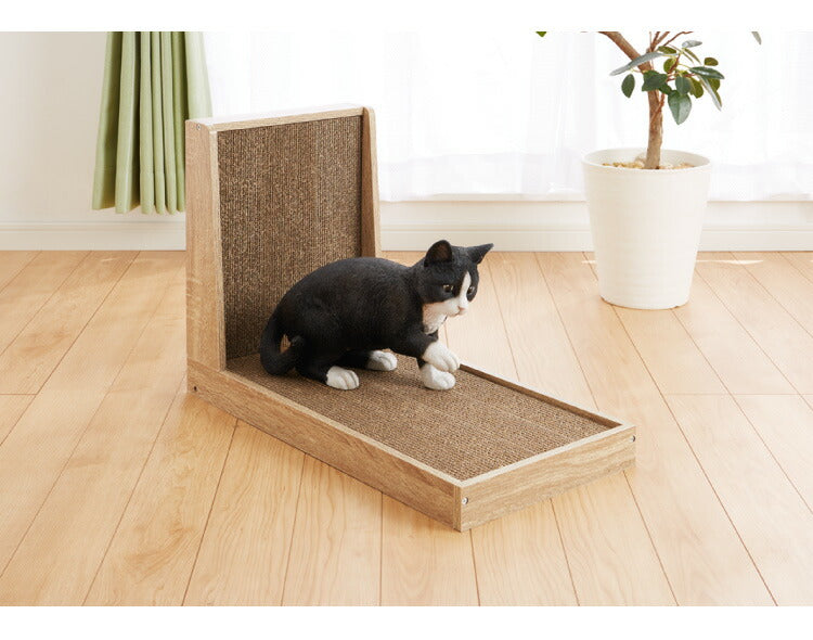 爪とぎ 猫 ブラウン ナチュラル オーク 自立型 2Way 軽量設計 リバーシブル 強化段ボール シンプル ナチュラル 爪研ぎ 爪トギ つめとぎ ペット 猫おもちゃ ガリガリ ストレス解消 インテリア 傷防止 爪磨き スタンドタイプ ベッド