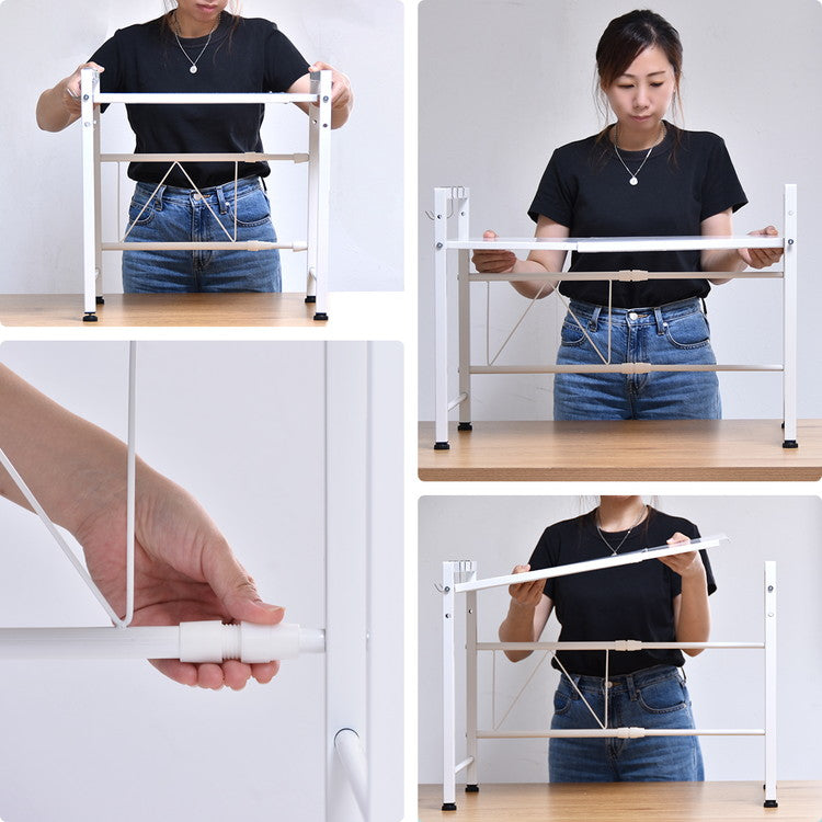 Marche 伸縮レンジラック キッチン マグネット 収納 収納アイテム キッチン収納 オシャレ シンプル スタイリッシュ スチール(代引不可)