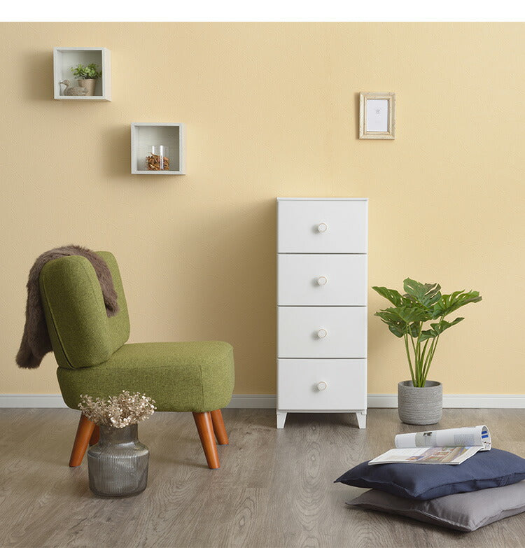 日本製 収納ケース チェスト 幅34cm 4段 ルームス コンベッソ ROOM'S convesso リビングチェスト サニタリーチェスト 収納ボックス 衣装ケース タンス クローゼット サンカ(代引不可)