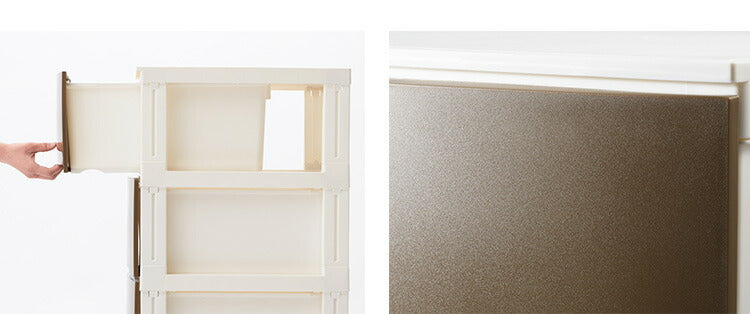 選べる7色 日本製 収納ケース チェスト 幅54cm ワイド5段 ルームス シェード ROOM'S shade リビングチェスト サニタリー 収納ボックス 衣装ケース タンス クローゼット 押入れ 押し入れ サンカ(代引不可)