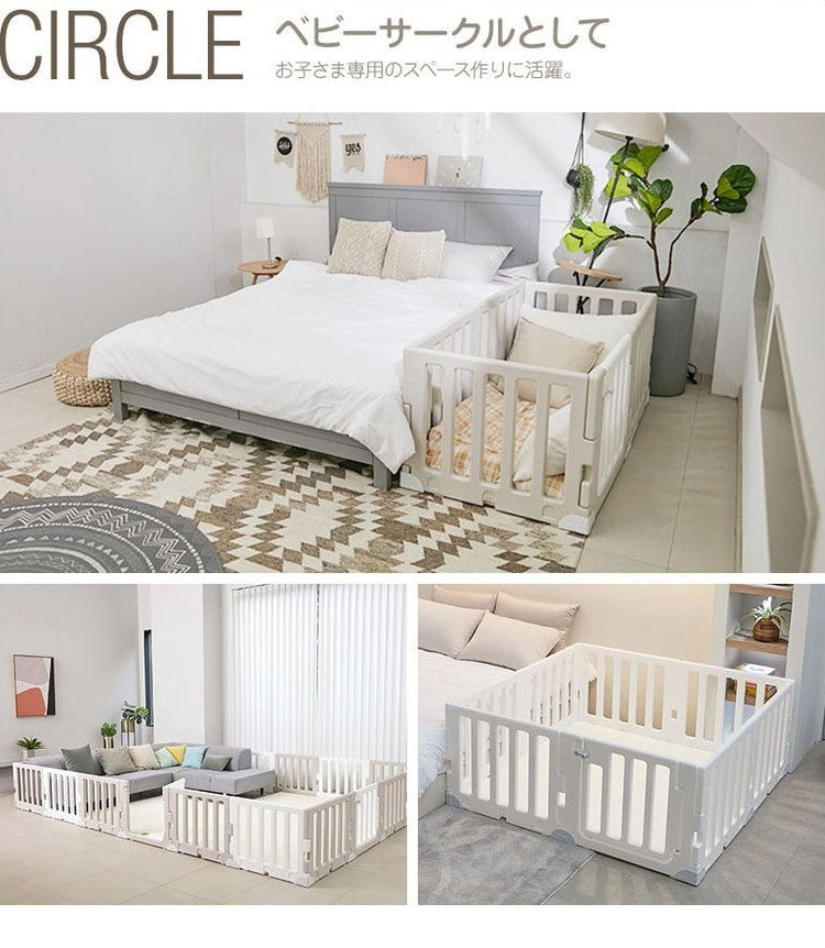 【固定ホルダー付き】 ベビーサークル MODERN 扉付き10枚セット ドア付き ベビーゲート 柵 パネル 仕切り ケージ 韓国インテリア ベビー 赤ちゃん キッズ 出産祝い プレゼント caraz カラズ(代引不可)
