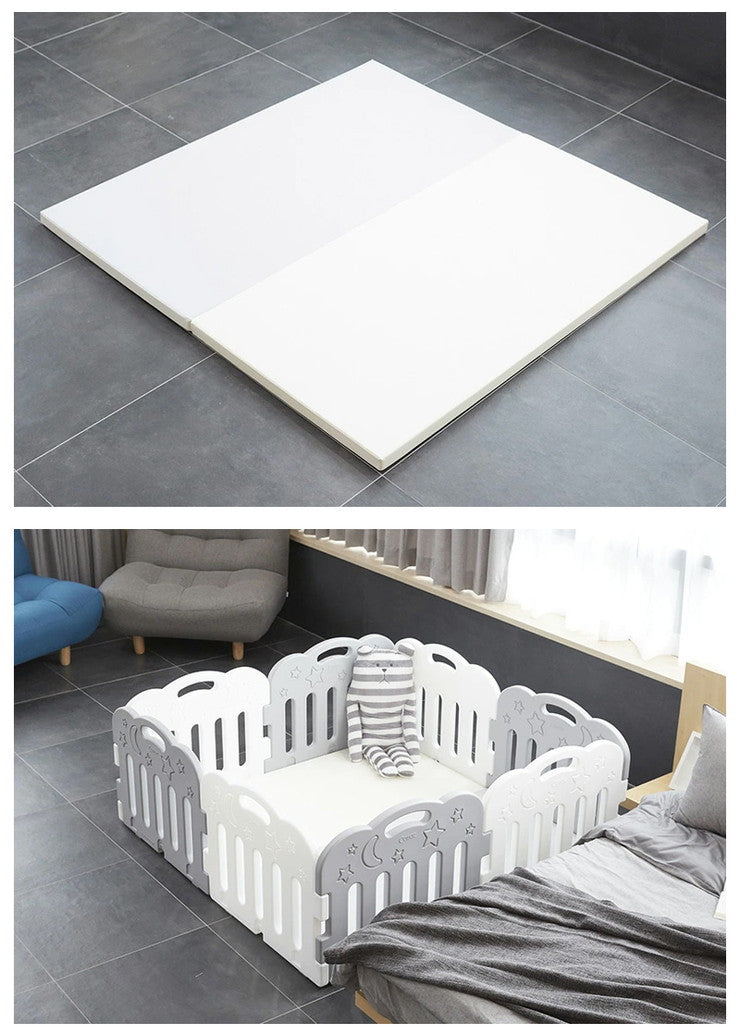 プレイマット ベビーサークル用 140×140×4cm 2段 ノンホルム 防炎 防音 厚手 折りたたみ 防水 すべり止め キッズ caraz 洗える(代引不可)