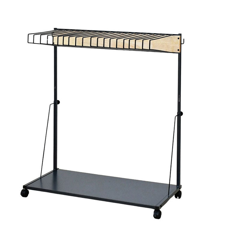 rootis 日本製 ワイドパンツ対応 ジーンズハンガー 20本掛け 高さ調節 棚付き スイング式 滑らないハンガー THE JEANS HANGER ヴィンテージ 古着 スラックスハンガー(代引不可)