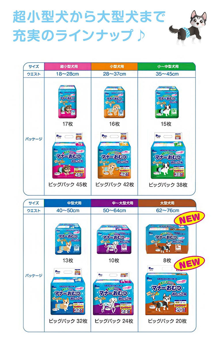 第一衛材 男の子のためのマナーおむつ おしっこ用 ビッグパック 中~大型犬 24枚 PMO-709 犬 いぬ おむつ 介護 ペット介護 ペット トイレ