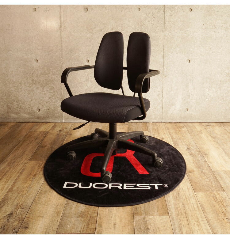 DUOREST DP-ECAP1 ラグマット 円形 90 チェアラグ 小さめ 90×90cm カーペット 円形ラグ 丸 マイクロファイバー 滑り止め付きラグ 椅子 デスクチェア デュオレスト(代引不可)