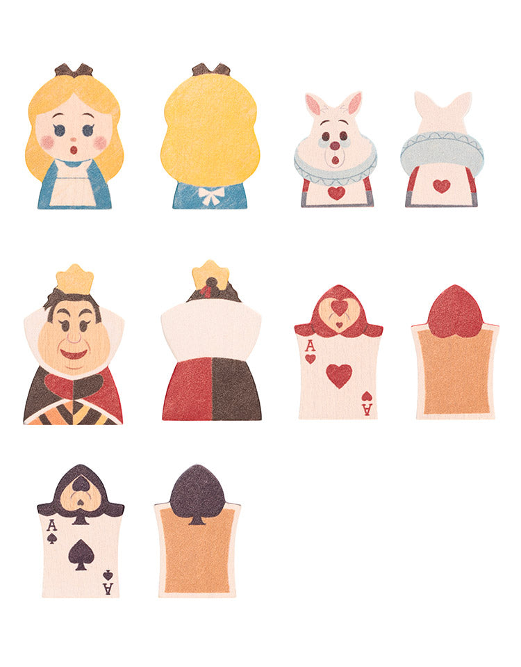 KIDEA&BLOCK 不思議の国のアリス つみき ディズニー おもちゃ べビー キッズ 木のおもちゃ 木製 木製玩具 キャラクター アリス ふしぎの国のアリス