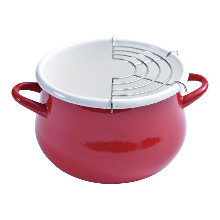 コージークック ホーローミニ天ぷら鍋16cm レッドコージークック4580090032939(代引不可)