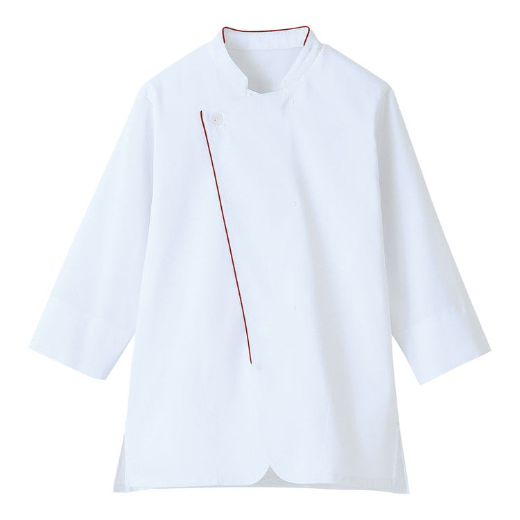 男女兼用ショップコートLW0901-E93L (ホワイト×ワイン)株式会社サーヴォ4589929618498(代引不可)