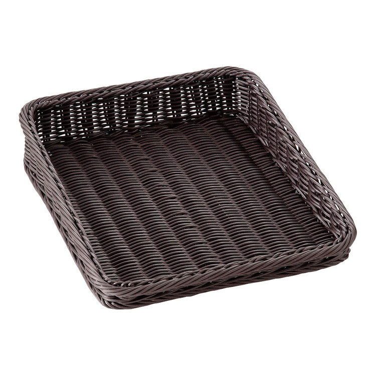 樹脂製ディスプレイバスケット 傾斜型30型 35号 ダークブラウン萬洋4992135338621(代引不可)