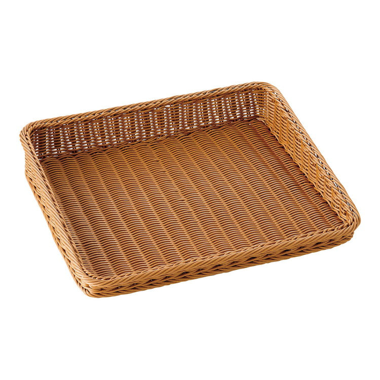 樹脂製ディスプレイバスケット 傾斜型45型 30号 ブラウン萬洋4992135338676(代引不可)