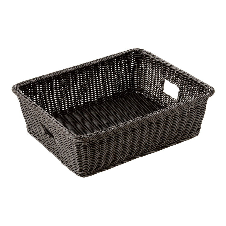 樹脂脱衣かご手付中 ダークブラウン萬洋4992135371147(代引不可)