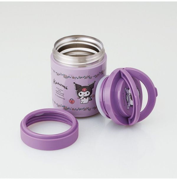 スケーター 折りたたみ ハンドル付き 保温 保冷 スープジャー 300ml クロミフラワー レトロ LJFO3AG