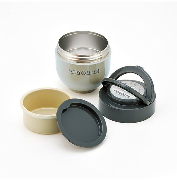 スケーター 折りたたみ ハンドル付き 保温 保冷 丼ぶり ジャー 540ml スヌーピー バッジ LDNO6AG