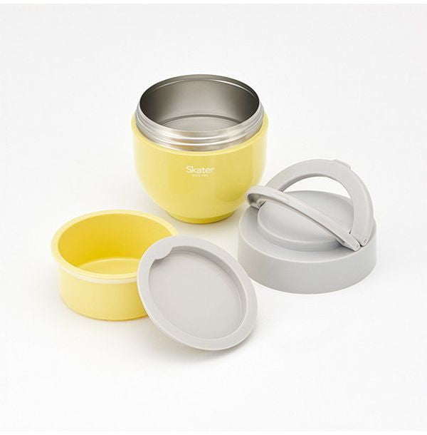 スケーター 折りたたみ ハンドル付き 保温 保冷 丼ぶり ジャー 540ml サフランイエロー LDNO6AG