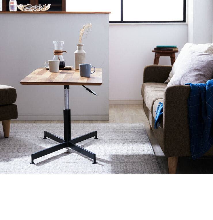 昇降式テーブル 昇降 ダイニングテーブル 木製 ウォールナット アカシア おしゃれ 幅105 奥行50 高さ42~60 テーブル デスク