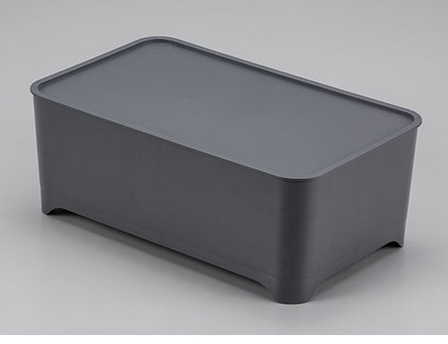 YOHAKU 水切りかご ふた付き コンパクト お手入れ簡単 大容量 コンパクトにまとまる水切りセット ライトグレー MG-0309 水切りバスケット 水切りカゴ シンク上