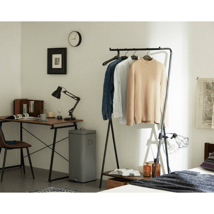 【5%OFF】ハンガーラック スリム Z型 頑丈 幅79 省スペース コートハンガー ハンガーポール ワードローブ 棚付き 洋服収納 衣類収納 2段 マルチハンガーラック ポールハンガー パイプハンガー 一人暮らし