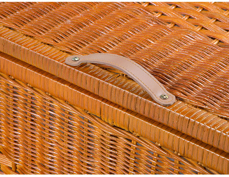 天然籐 ラタン収納ボックス キャスター付き 幅70 奥行40 高さ40 収納ケース 収納バスケット フタ付き 収納(代引不可)