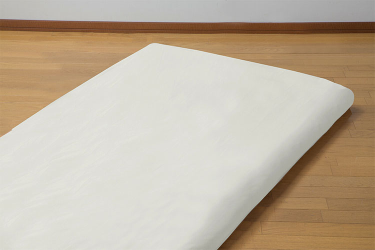 敷布団用シーツ2枚組 ワイド&ロング ポリエステル100% 小さな布団用 敷布団用 マットレス用 シーツ 白 ホワイト(代引不可)