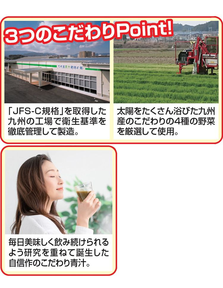 国産 4種の九州産野菜青汁 60包(代引不可)