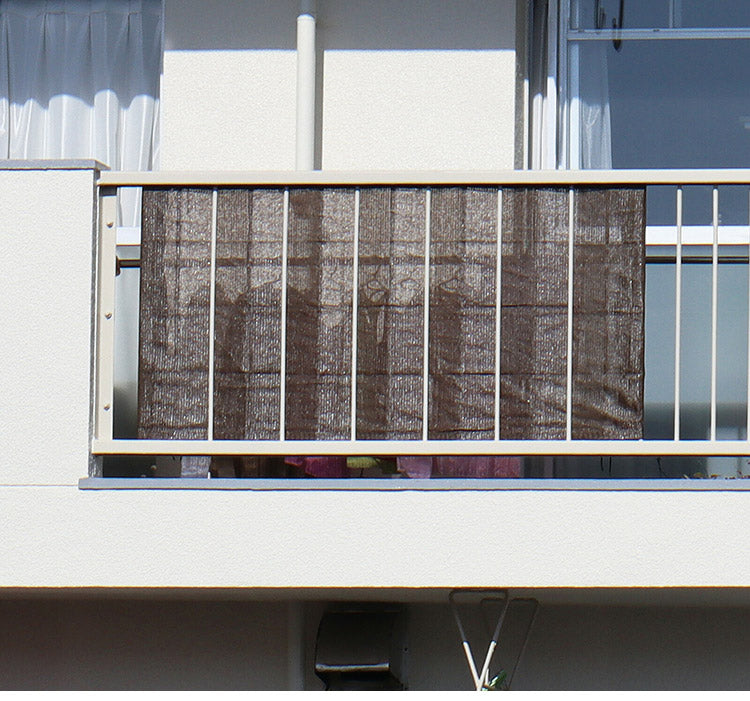 ベランダの目隠しシート2枚組 日よけ 簾 90×180cm サンシェード 視線シャットアウト 洗濯物隠し 落下物防止 ベランダ テラス マンション 集合住宅 西日 遮光(代引不可)