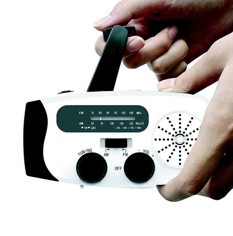 ソーラーラジオライト LEDライト AMFMラジオ対応 手回し充電式 ソーラー充電 乾電池不要 コンパクト 軽量 防災用 災害対策 ラジオ 懐中電灯 ライト 防水(代引不可)