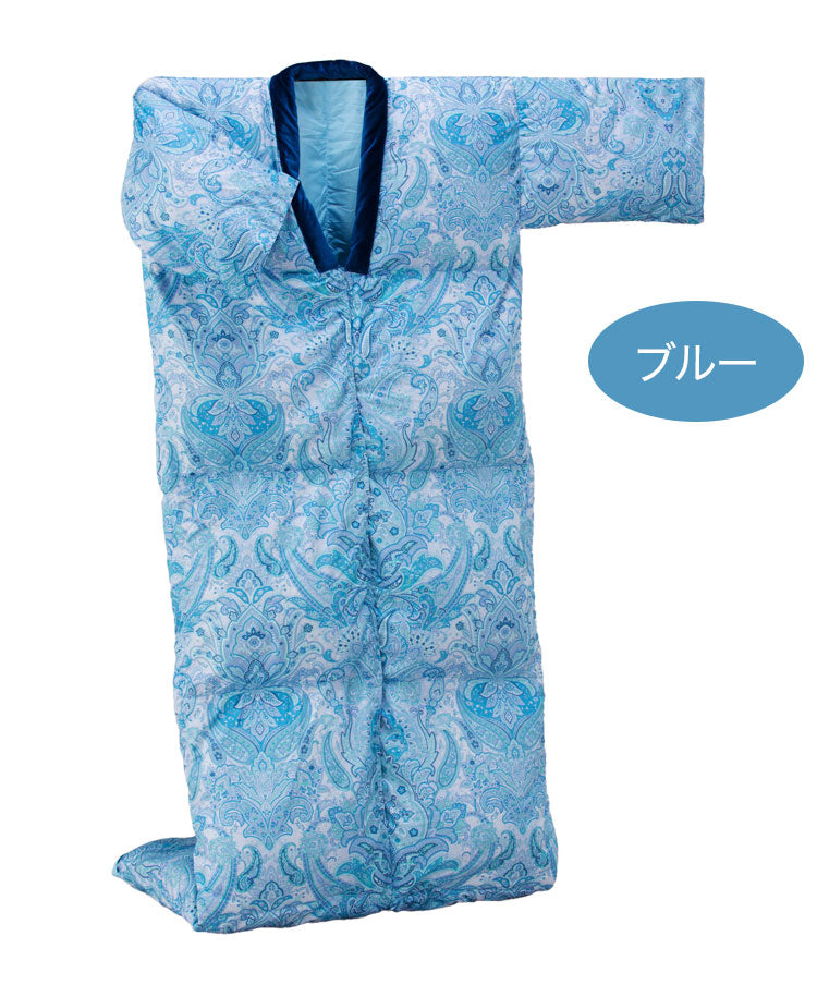 かいまき布団 羽毛 着る布団 軽い 暖かい 防ダニ 着る毛布 寝間着 ポカポカ 保温 防寒 冷え性 あったかい 寝具 布団 かいまき ピンク ブルー(代引不可)