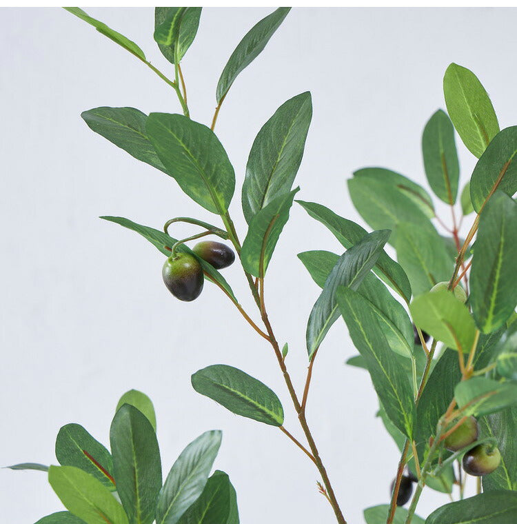 フェイクグリーン オリーブツリー 約120cm 抗菌 消臭 観葉植物 フェイク 光触媒 人工観葉植物 インテリア おしゃれ 鉢 植木 葉 枝 木 室内 玄関 リビング オフィス 爽やか(代引不可)
