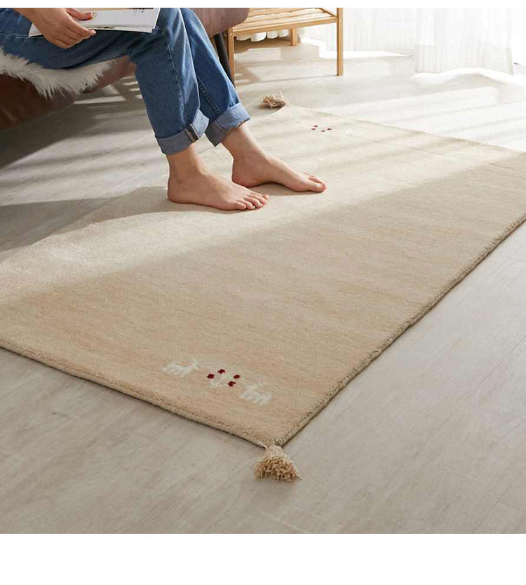 ギャベ ギャッベ ラグマット パステルカラー 80×140cm インド製 手織りギャッベ ウール100% 防炎ラベル付き 可愛い かわいい おしゃれ ラグ ラグマット カーペット(代引不可)