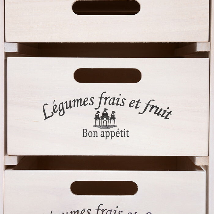 キッチン収納 キッチンストッカー 野菜ストッカー キャスター付き 便利ストッカー 桐 収納 タイル天板 ストッカー MUD-6905WS(代引不可)