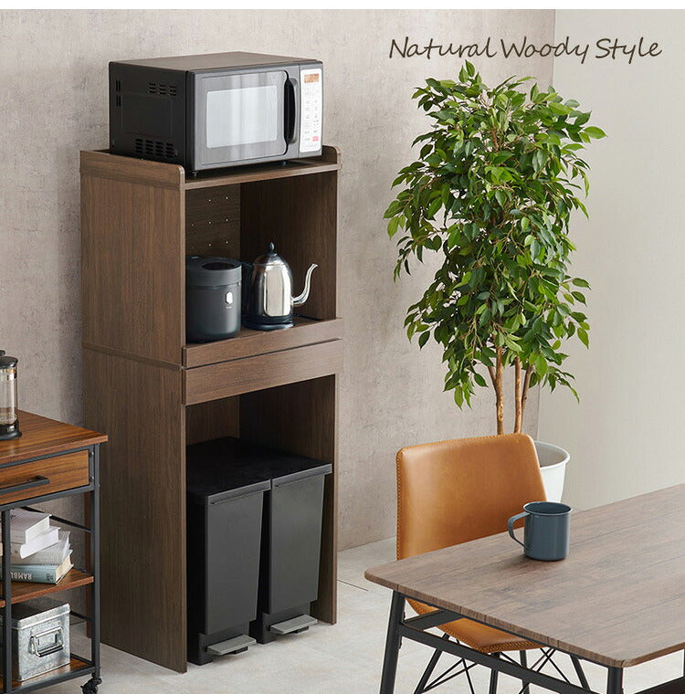 ゴミ箱上ラック 幅58 引出し・スライド棚付き 2段 ごみ箱上ラック 大容量 ゴミ箱 上 ラック レンジ台 レンジラック ゴミ箱ラック ごみ箱ラック キッチン収納 ゴミ箱上収納(代引不可)
