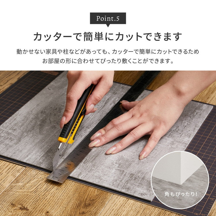 【20枚入】 貼ってはがせるストーン調フロアタイル 30.5×30.5cm 【約1畳】 大理石調 モノトーン おしゃれ DIY フロアマット 床材 吸着タイプ 韓国インテリア 賃貸 フロアシート 置くだけ(代引不可)