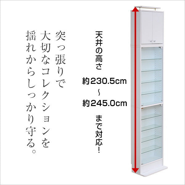 コレクションラック Luke ルーク 浅型 ハイタイプ 専用 上置き 幅48.5 奥行き19 ケース ラック おしゃれ 収納 フィギュア 大容量(代引不可)