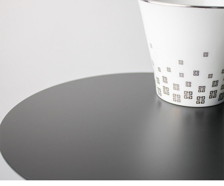 日本製 燕三条 完成品 サイドテーブル 丸型 直径28cm 高さ45cm ラウンドテーブル 棚 ディスプレイ 円形 ソファサイド ベッドサイド ナイトテーブル KUROSHIRO abekin(代引不可)