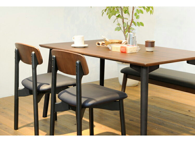 ダイニングチェア 2脚セット 天然木 木製 ウォールナット オーク ラバーウッド おしゃれ 北欧 モダン ヴィンテージ シンプル 新生活 一人暮らし(代引不可)