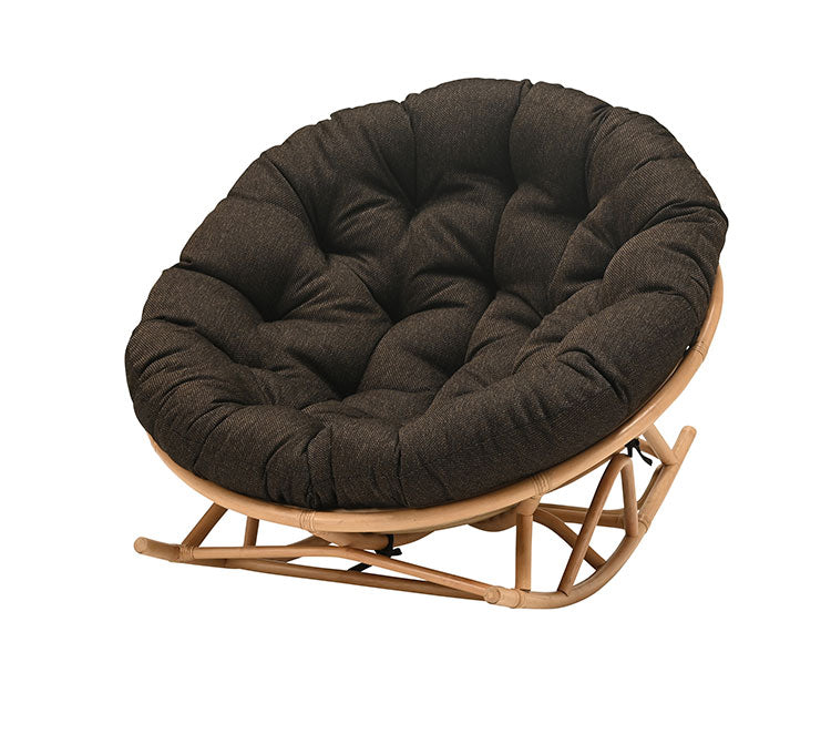 ラタンチェア ラタンロッキングチェア 完成品 1人用 1P チェア 椅子 いす おしゃれ 皮付きラタン 籐 木製 アジアン モダン ナチュラル 韓国インテリア アンティーク(代引不可)