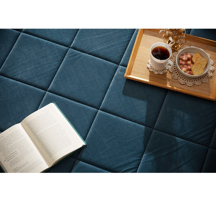 ラグ カーペット 長方形 コーデュロイ 190×240 厚手 おしゃれ 3畳 撥水加工 滑り止め 約1.5cm厚 防音 省エネ ウレタン クッション グレー ピンク ベージュ ネイビー