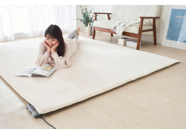 アイリスオーヤマ ラ・クッションラグ マイクロムートンタイプ 185×240cm アイボリー ACRM-1824 ラグ ラグマット カーペット IRIS OYAMA