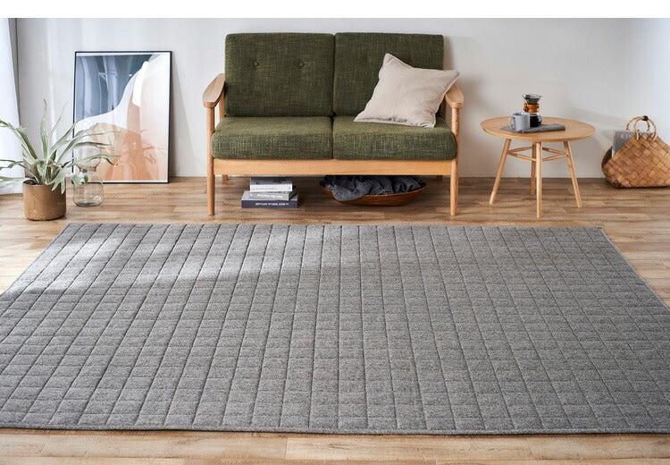 アイリスオーヤマ 麻混ラグ 185×240cm グレー ORG-A1824 ラグ ラグマット カーペット IRIS OYAMA