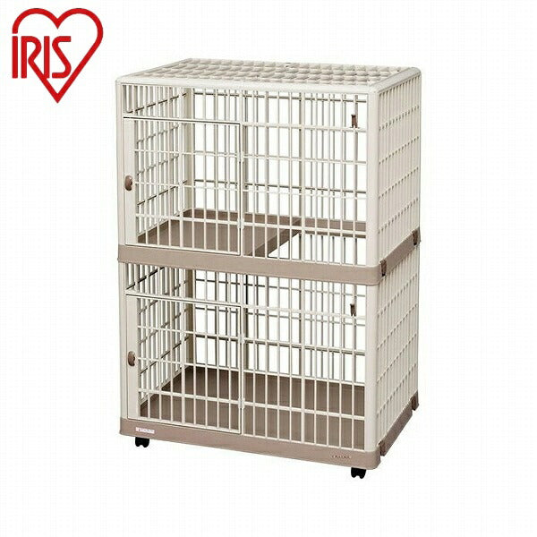 アイリスオーヤマ プラケージ プラケージ 812 ベージュ 猫 ケージ 2段 静音 キャットケージ 大型 プラケージ ペットケージ ハウス 軽い 洗える 脱走防止 IRIS OYAMA(代引不可)