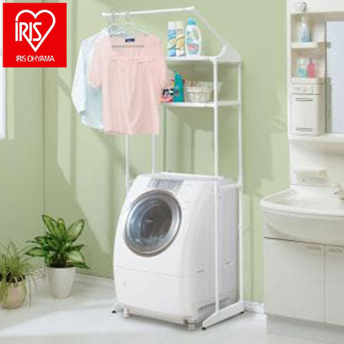 アイリスオーヤマ ハンガーバー付ランドリーラック 洗濯機ラック ランドリー収納 HLR-181P IRIS OYAMA(代引不可)