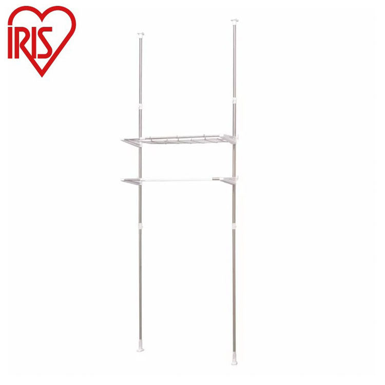 アイリスオーヤマ 突張りステンレスランドリーラック 洗濯機ラック 突っ張り つっぱり 棚 ラック LRT-27S IRIS OYAMA(代引不可)