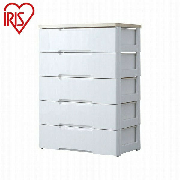 アイリスオーヤマ ウッドトップチェスト HG-725 ホワイト/ペアー ウッドトップチェスト 5段 幅73cm 完成品 新生活 IRIS OYAMA(代引不可)