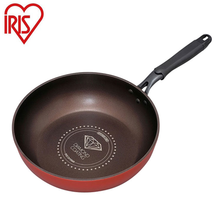 アイリスオーヤマ ダイヤモンドコートフライパン IH 炒め鍋28cm DIS-W28 IRIS OYAMA キッチン 調理用品 キッチンツール(代引不可)
