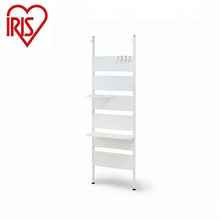 アイリスオーヤマ ウッドウォールラック ハーフ棚板付き WLR-HT62 ウォームホワイト IRIS OHYAMA(代引不可)